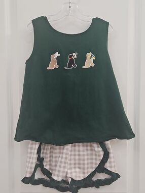 Girl Trio Pup Short Set